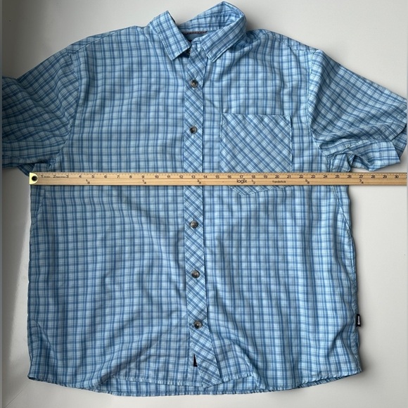 Alaskan Hardgear Blue Plaid Relaxed Fit Short Sleeve Outdoor Button Up Men’s XL - Picture 5 of 7